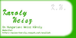 karoly weisz business card